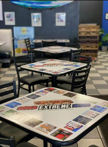 Tabletop advertising displays at Virginia Beach restaurants and bars