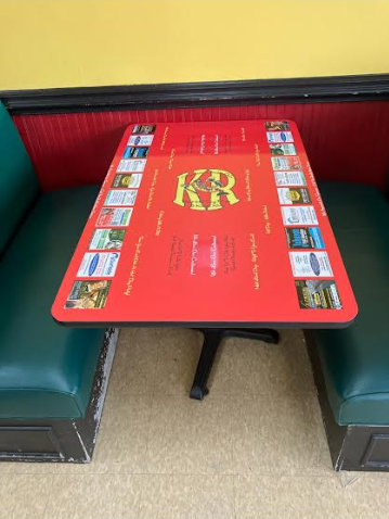 Tabletop advertising display sample