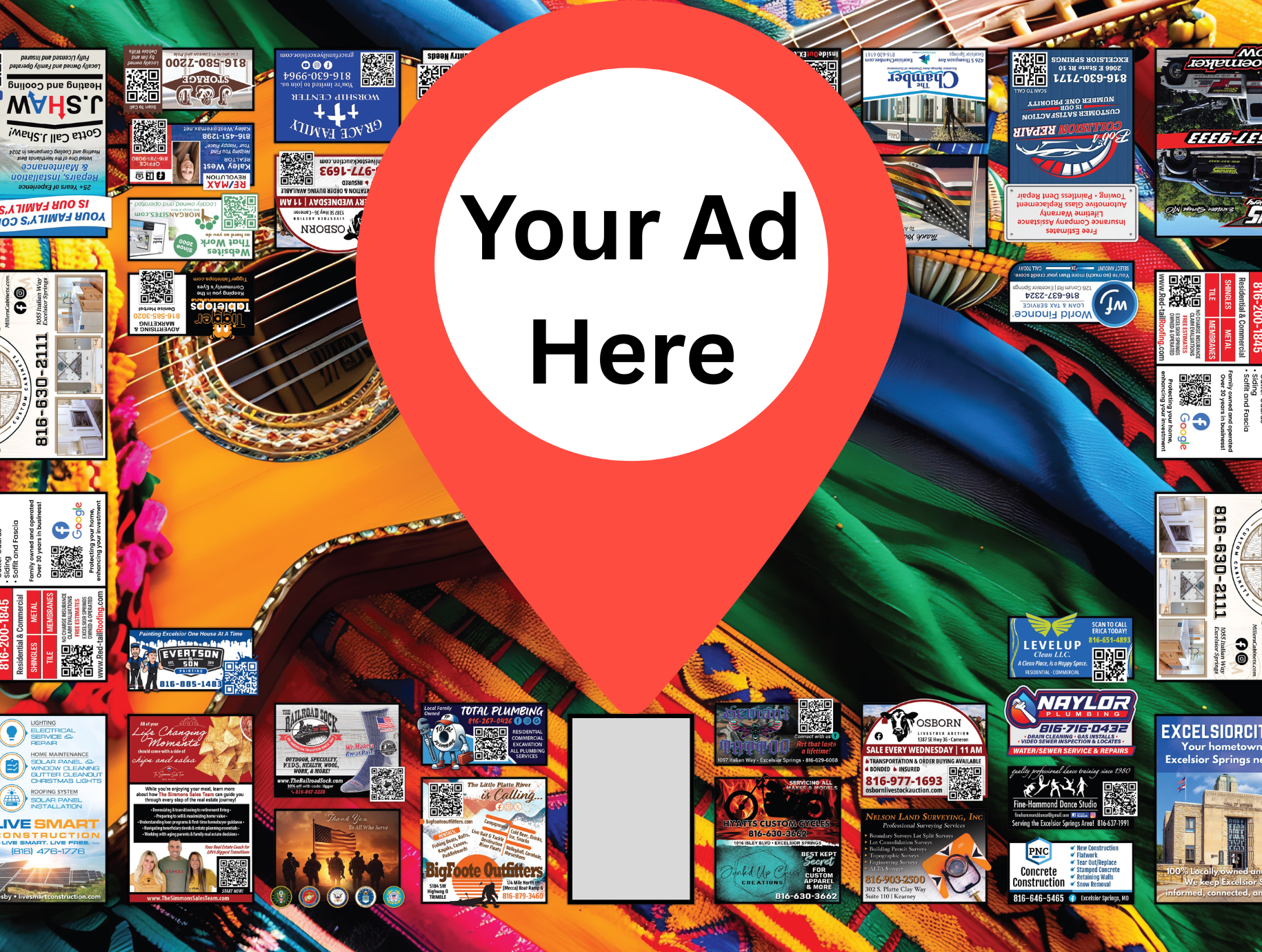 Tabletop advertising display in Virginia Beach restaurant