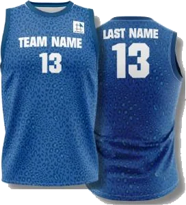 Cheetah custom volleyball jersey, front and back