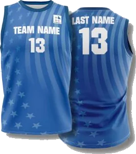 Freedom custom volleyball jersey, front and back