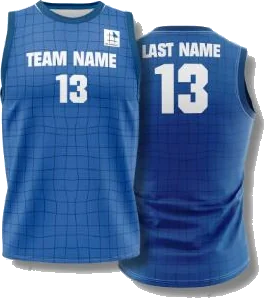 Gridlock custom volleyball jersey, front and back