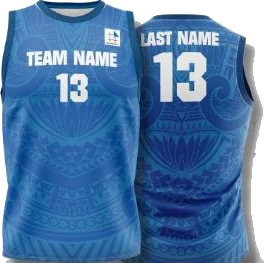 Island custom volleyball jersey, front and back