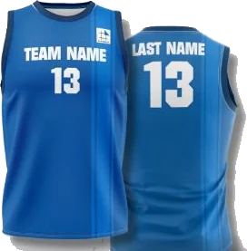 Power Stripe custom volleyball jersey, front and back