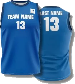 Solid custom volleyball jersey, front and back
