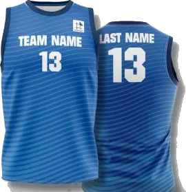 Waves custom volleyball jersey, front and back